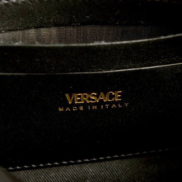 Versace Women's Wool Lurex Jacquard Gold Medusa Quilted Handbag Shoulder Bag - Picture 6 of 7